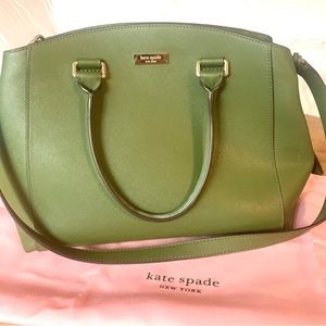 Kate Spade army green satchel